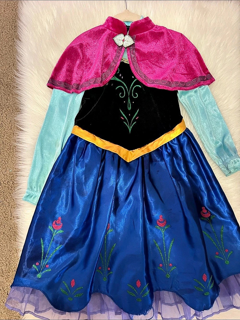 Disney Store Anna Deluxe Coronation Costume Blue & Pink Dress